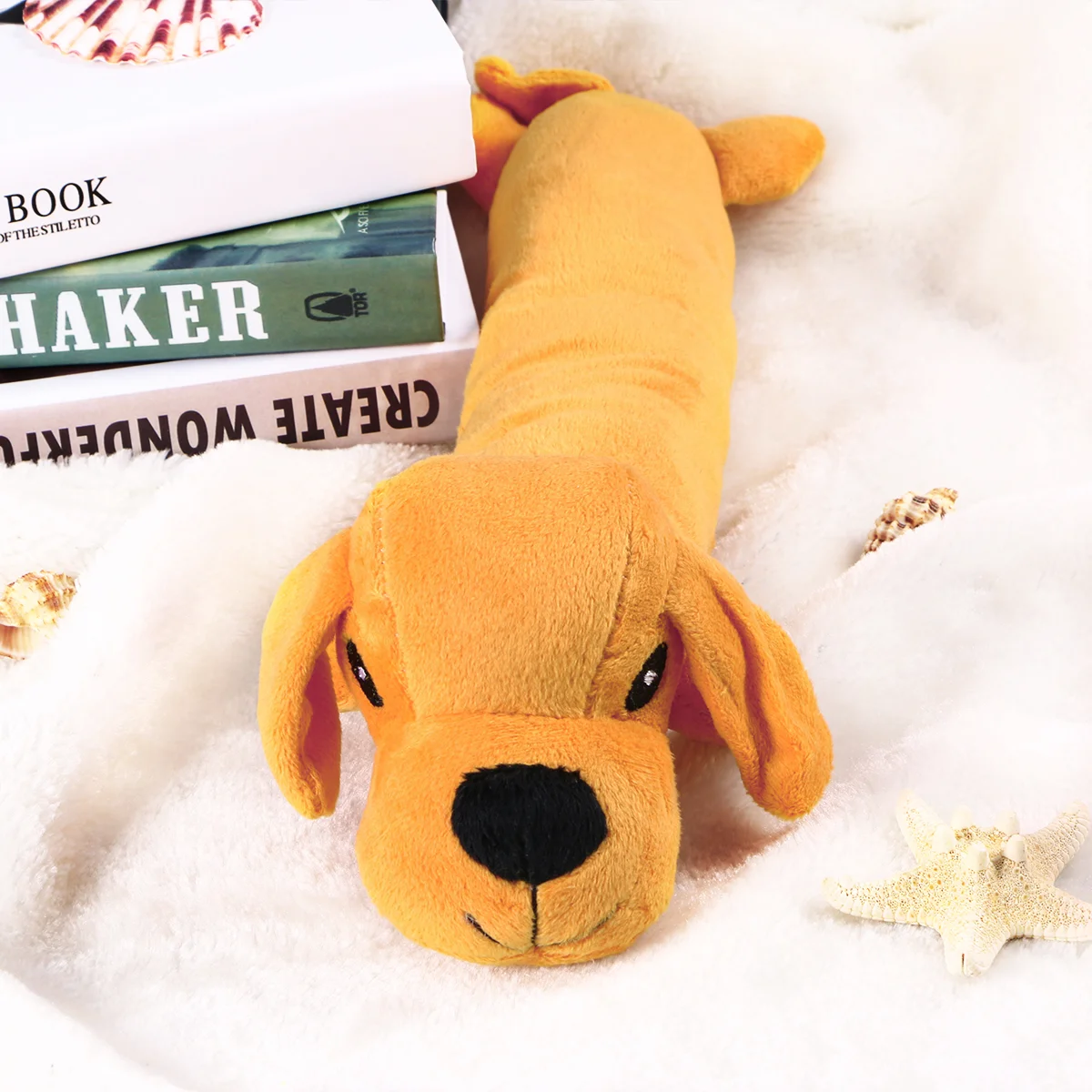 Pet Plush Toys Dog Chew Toys Puppy Cats Biting Sound Squeaky Toys Cartoon Sausage Dog Stuffed dachshund