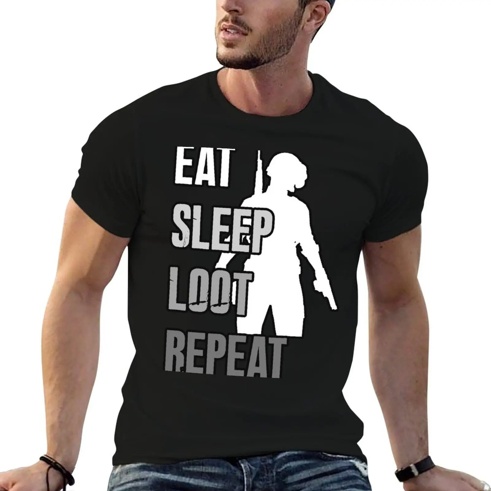 

EAT SLEEP LOOT REPEAT - PUBG T-Shirt anime tshirt t shirt man designer T-Shirt