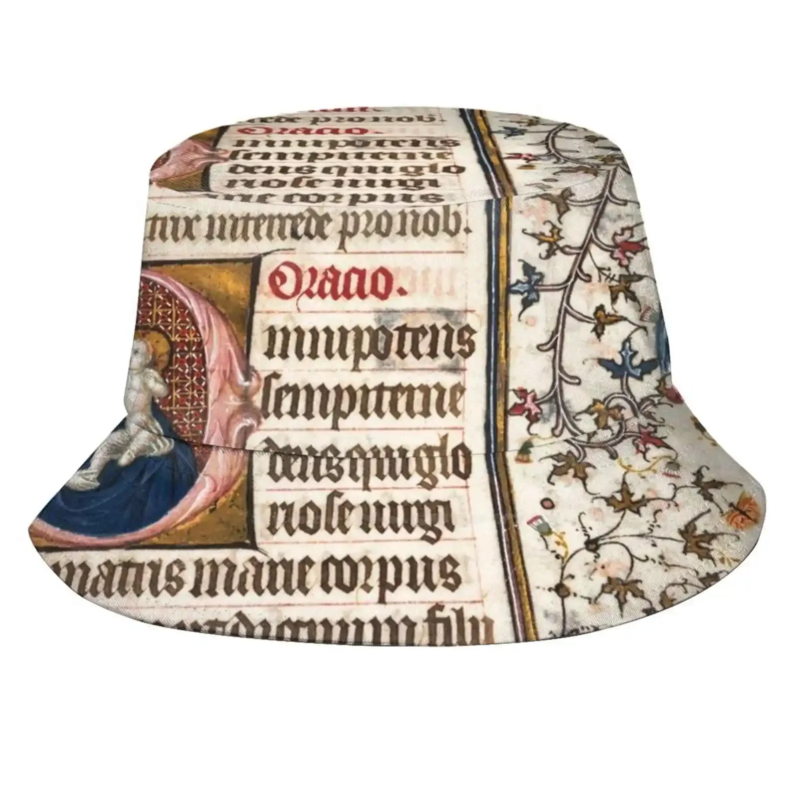 Medieval Book Unisex Summer Outdoor Sunscreen Hat Cap Medieval Illuminated Manuscript Codices Codex Middle Ages Virgin