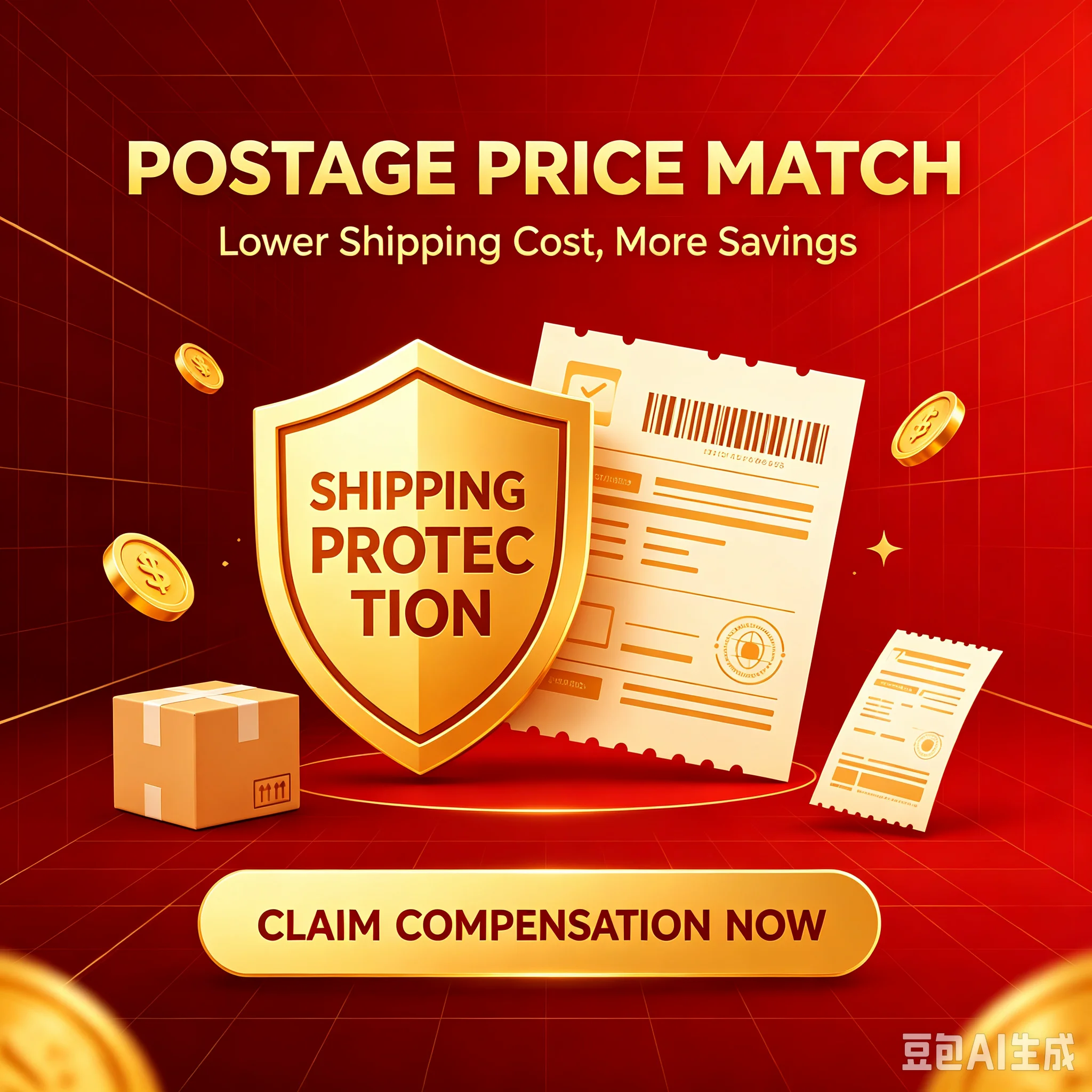 Special link for postage difference compensation