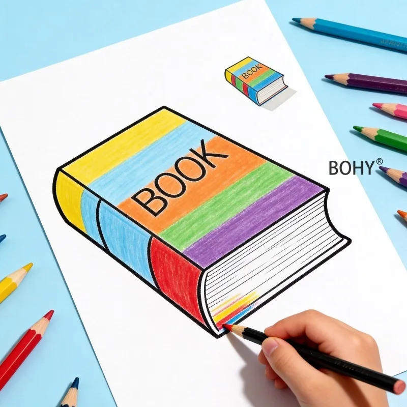 1 Loose Leaf 3D Space Drawing and Coloring Brochure, Include 16 Pages of Interesting Themed, Beginners in Perspective Learning