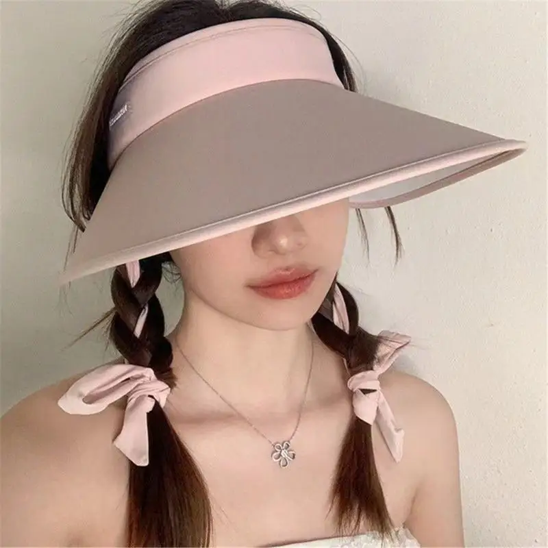 

39BB Breathable Visor Hat Summer Spring Long Brims Sun Protective Hat Adult Beach Hat