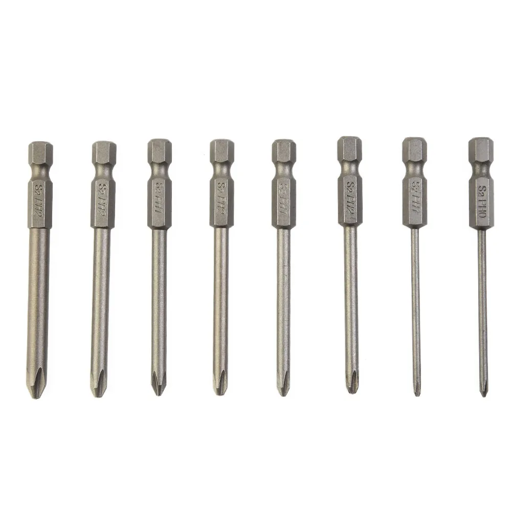 Imagem -04 - Chave de Fenda Magnética Bits Hex Shank Electric Driver Ferramentas de Broca Manual Acessórios 75 mm Cruz Cabeça 635 Milímetros Ph0 Ph1 Ph2 Pcs