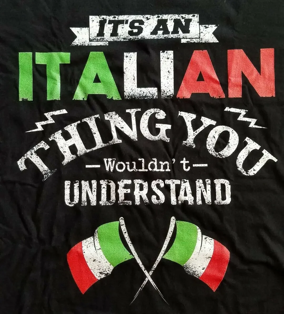 

"It's An Italian Thing, You Wouldn't Understand" - Men's Black 100% Cotton Casual Gift T-shirts Loose Top Size S-3XL