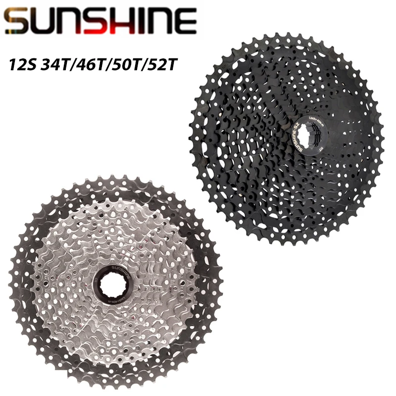 Sunshine 12Speed Freewheel Cassette 11-34T 46T 50T 52T Compatible HG Freehub for MTB Mountain Bicycle 12V M6100 M7100 Bike Parts