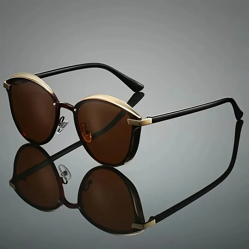 Cat-Eye-Sonnenbrille mit polarisierten Gläsern für Herren und Damen, schillernde echte Sonnenbrille, modische Outdoor-Brille zum Angeln und Autofahren