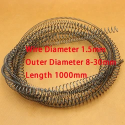 2Pc 1Meter Long Spring Steel Compression Spring Wire Diameter 1.5mm Outer Diameter 8-30mm Length 1000mm Y-shaped Pressure Spring
