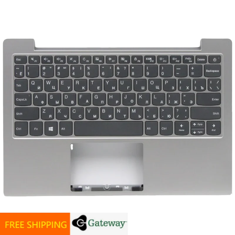 RU Russian Platinum Grey Keyboard Upper Case Palmrest Shell Cover For Lenovo Ideapad 1 11 11ADA05 5CB0Z53054