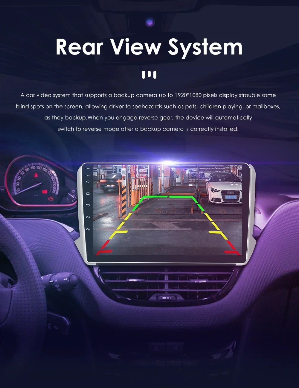 Hizpo Autoradio Carplay 4G 8581 AI Systeme Android Autoradio für Peugeot 208 2008 Serie 2012-2018 Multimedia Video Player GPS – Detail 35