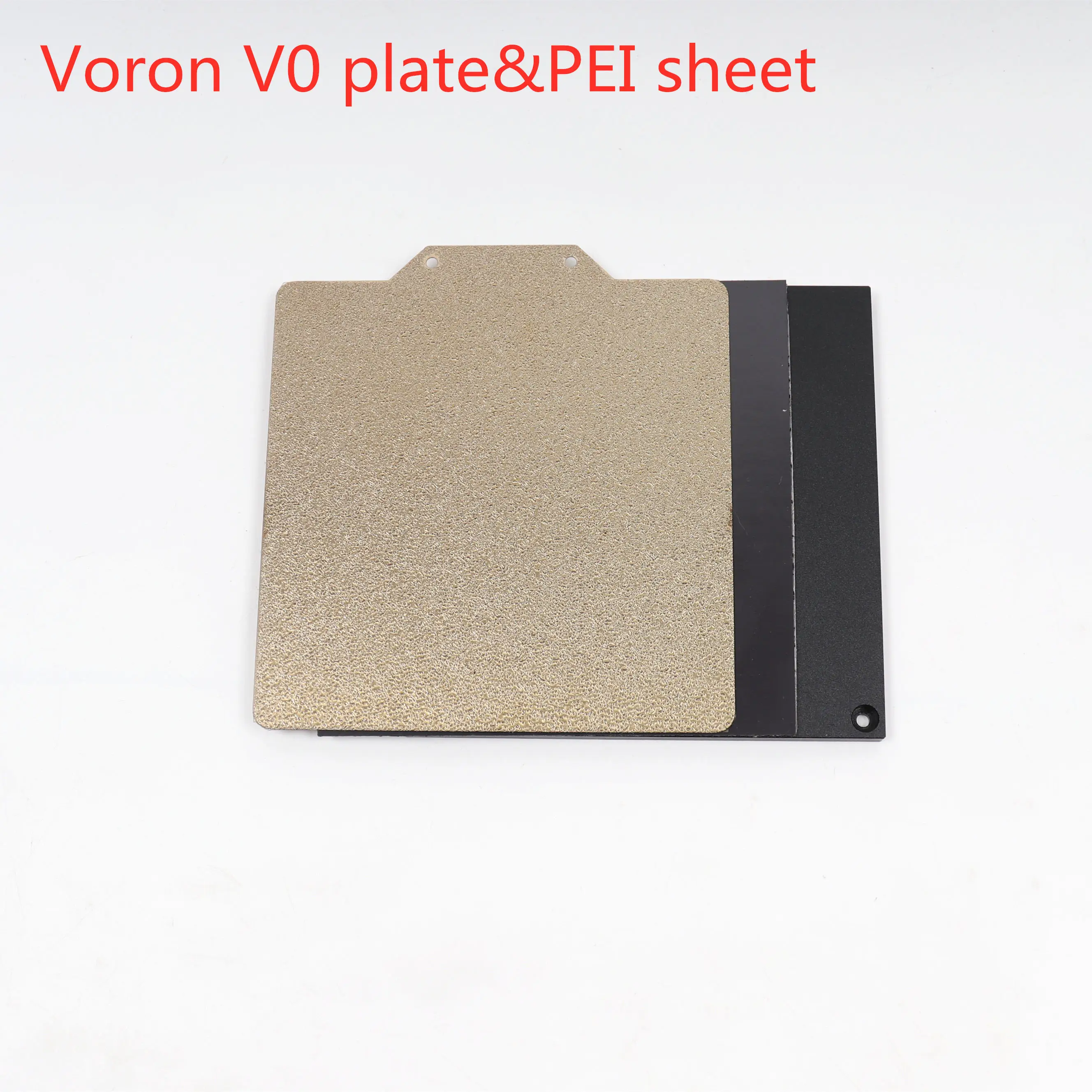 

Voron V0 3d printer aluminum anodized plate and 120x120mm Double Side Textured/Smooth PEI Spring steel sheet