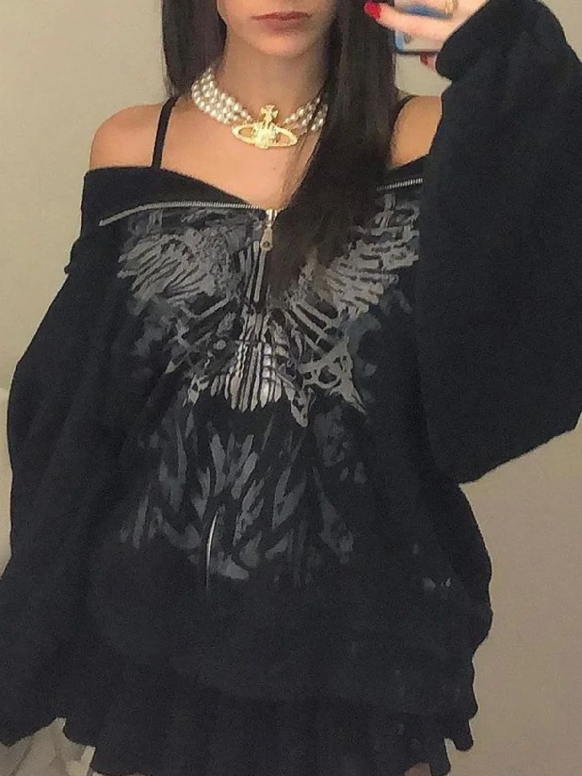 

Уличная толстовка с длинными рукавами и капюшоном, с принтом и молнией, удобная посадка, круглый вырез, уличный стиль, однотонная.