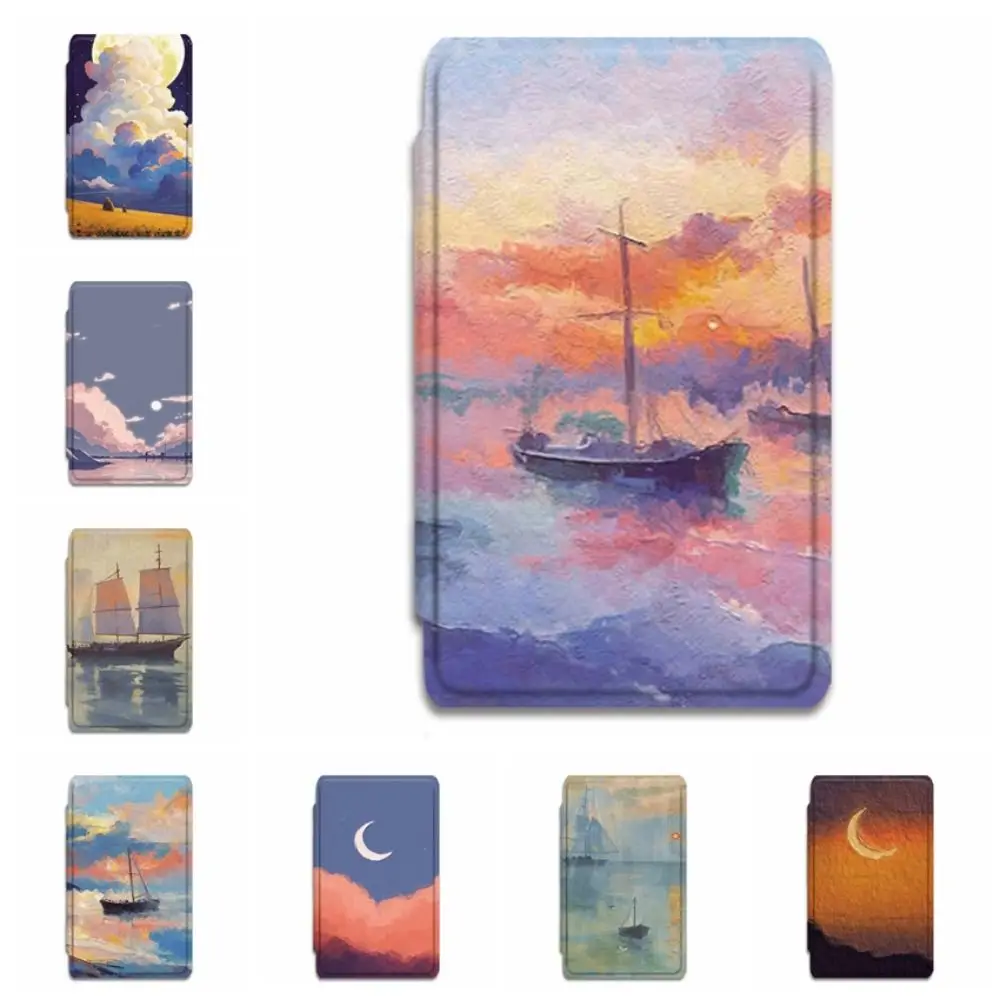 Premium Oil Painting Style Magnetic Case Aesthetic Anti-fall Protective Cover Colorful Anti Scratch Folio Shell for XTEINK X4/X3