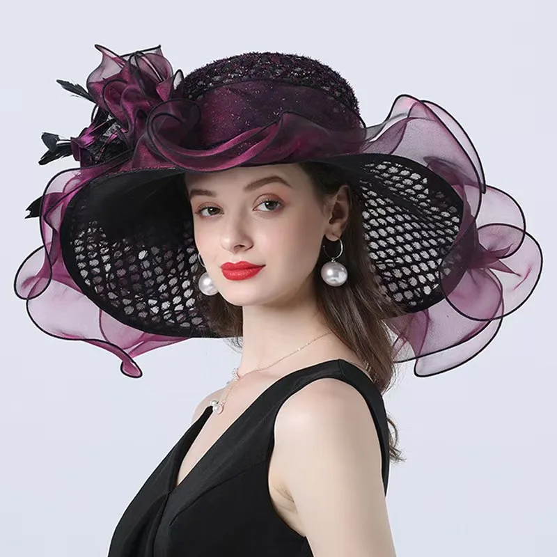 2026 Elegant Vintage Bow Cloche Hat Women's Church Wedding Bucket Cap Bride Party Spring Summer Headpiece Accessory