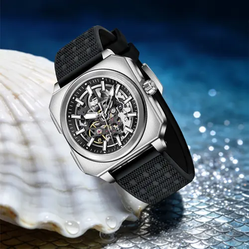 Imagen 2 del producto Reloj Mecánico Automático para Hombre PAGANI DESIGN 2026, Estilo Ejecutivo, Correa de Cuero Estándar, Esfera Abierta, Reloj Tourbillon