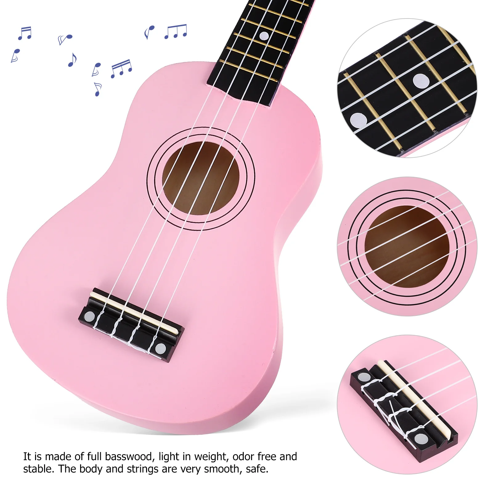 Accessories 21 Inch Ukulele Child Guitarra Para Adulto Full Basswood for Kids Beginners