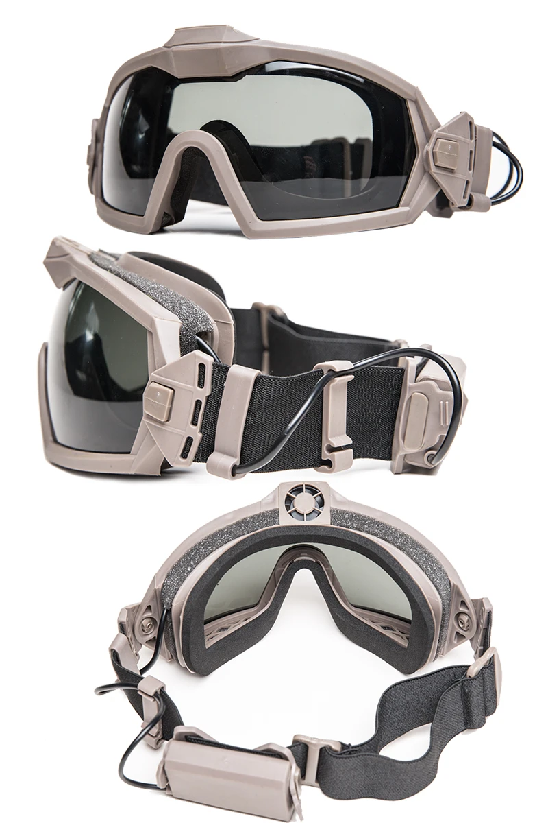 

Enhanced Version With Fan Goggles LPG01BK12-2R Windproof Sand Goggles, Direct Strap TB1029