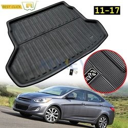 For Hyundai Accent Verna Solaris Grand Avega Dodge Attitude RB Sedan 2011 - 2017 Cargo Boot Liner Mat Trunk Floor Mat Tray