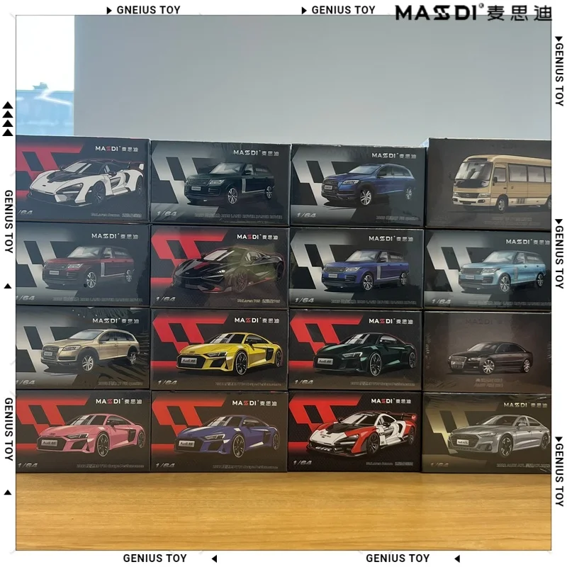 MASSDI AUDI A8 Q7 R8 V10 McLaren 765 SENNA LAND ROVER RANGE ROVER 1:64 Scale Alloy Diecast Car Model Collectible Vehicle Toys