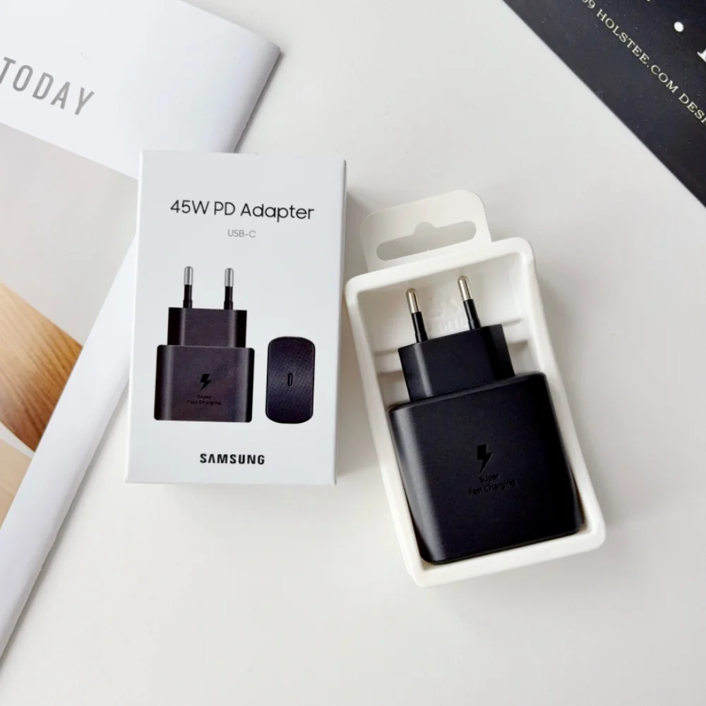 45W PD Super Fast Charging Adapter EU Plug For Samsung Galaxy S25 S24 S26 Ultra S23 S22 Z Fold Flip USB‑C Wall Charger EP‑TA845