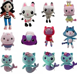 New Game Gabby Dollhouse Plush Toy Mercat Cartoon Stuffed Animals Mermaid Cat Mermaid Plushie Dolls Kids Birthday Gifts