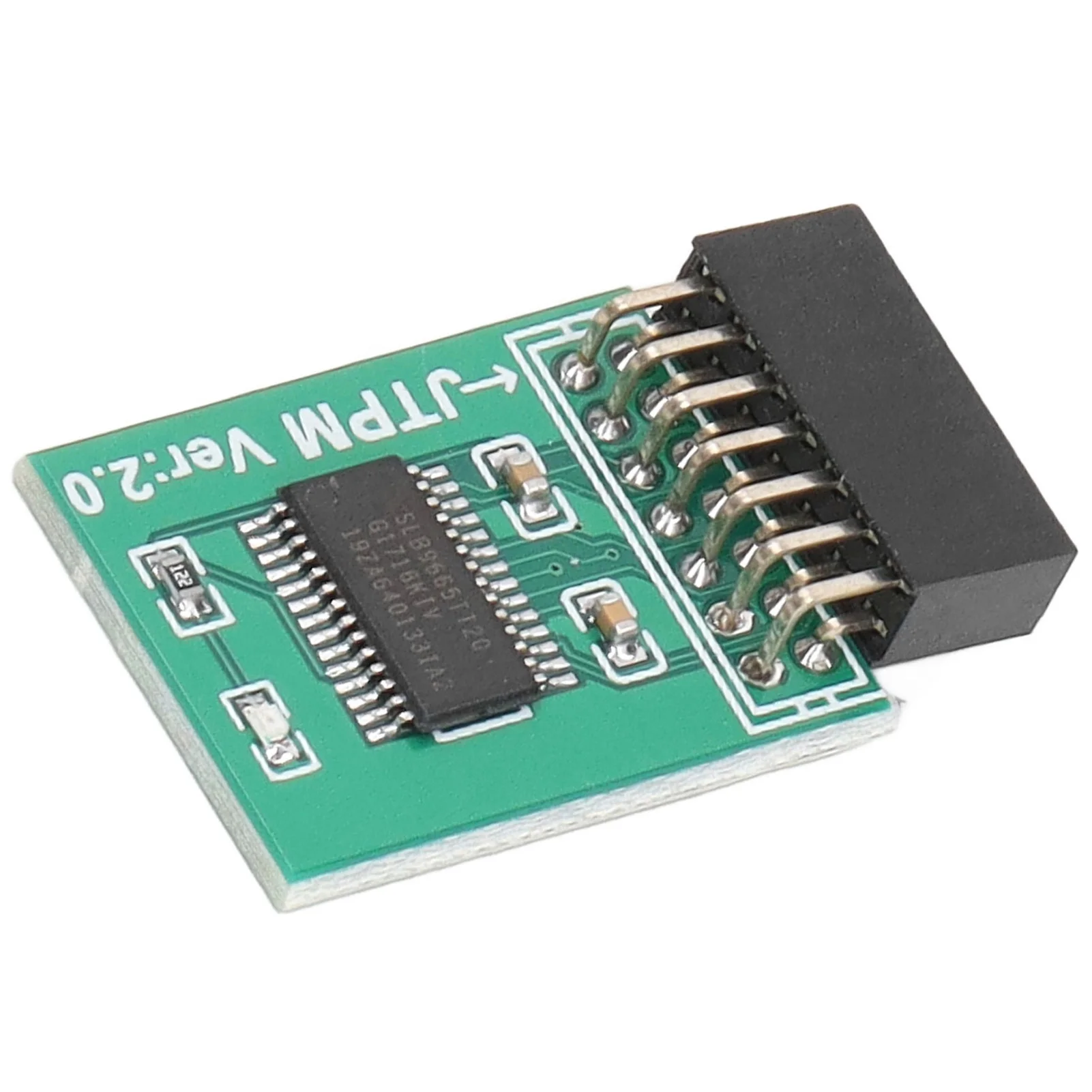 14 Pin TPM2.0 Module TPM 2.0 Module Strong Encryption 14 Pin LPC Interface TPM Module Board for Win11 Green