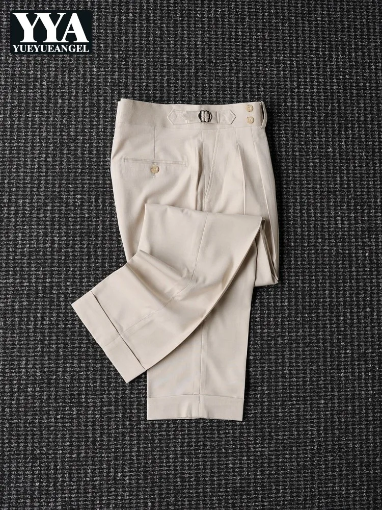 2026 Mens Business Casual Straight Suit Pants Mid-waist Solid Color Long Pant Full Length Young Males Fashion Trousers Hot Sale