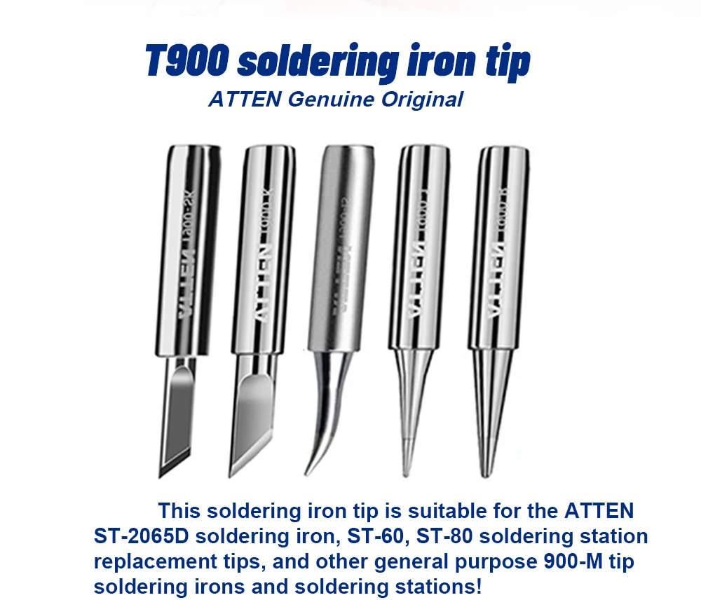 

Promotion ! 1pcs ATTEN Original Authentic T900-M Tip For 936 Soldering Station Soldering Iron Electric Replacement Tip