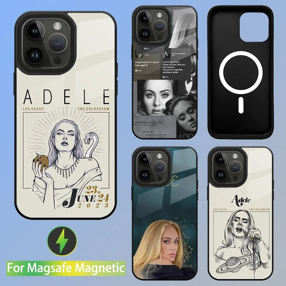 Singer Adele A-Adkins Phone Case For iPhone 15,14,13,12,11,Plus,Pro,Max Mini Magsafe Magnetic Wireless Charging