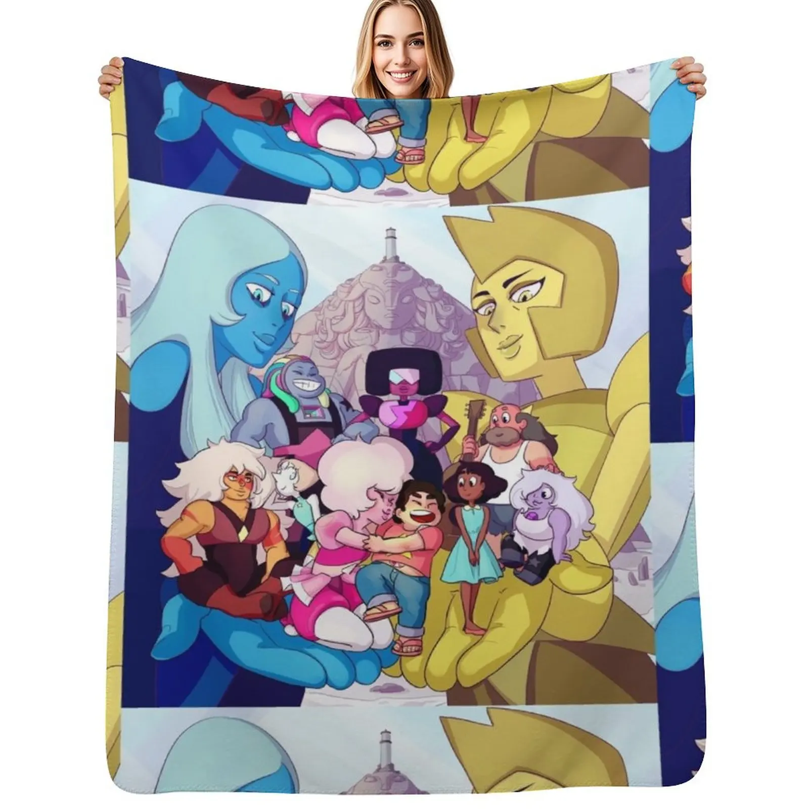 Steven Universe Family Throw Blanket Elegant Warm Throw Blanket for Hotel Home