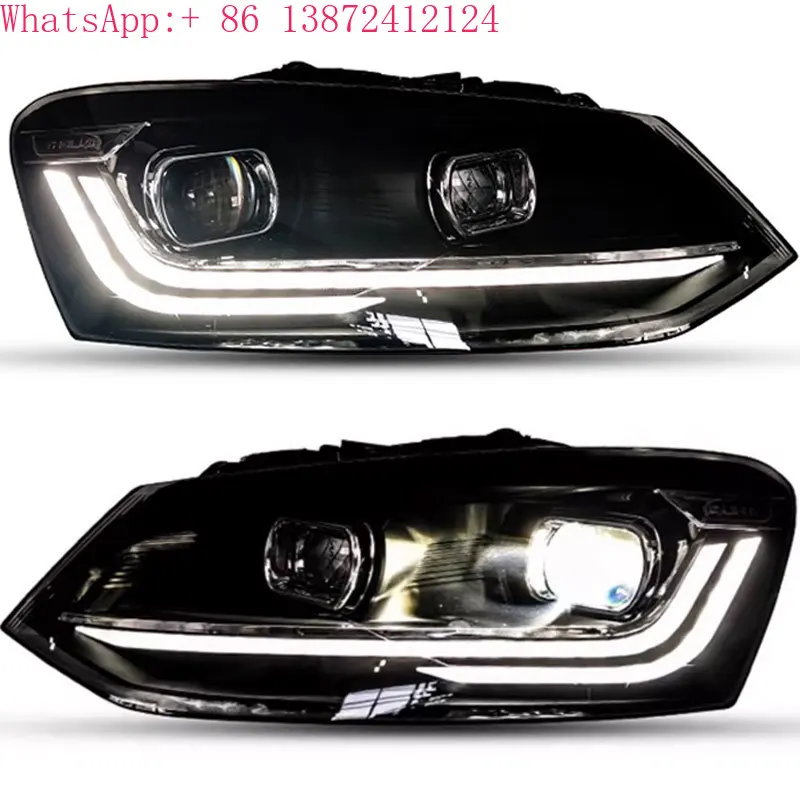 

Suitable for Volkswagen Polo Headlamp Projector Lens 2010-2017 Vento Dynamic signal Headlamp LED Headlamp Drl Car Accessories