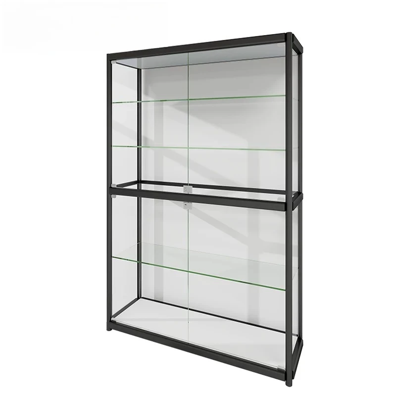 Showcase Storage Cabinet Cosmetics Products Transparent Shelf Glass Display Cabinet