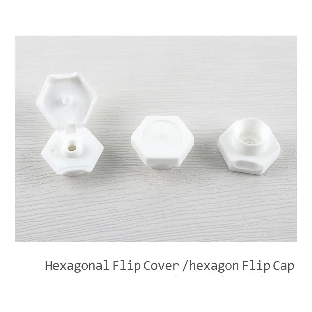 50PCS 10/15/20/30/40ml Cosmetic Soft Tube Hexagonal Flip-top Sample Dispensing Squeeze Bottle