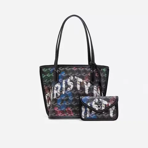 2026 New Stylish Pu Printed Bucket Bag, Minimalist Shoulder Bag, Versatile Handbag For Daily Commute