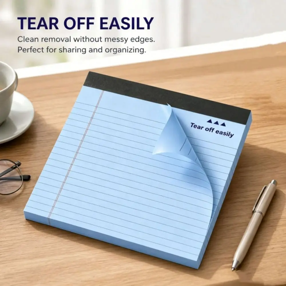 Top Bound Tear-off Label Book Smooth Writing College Ruled Legal Pad 30 Sheets Cardboard Backing Notebook Daily Planning