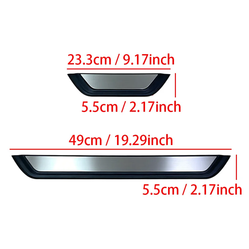 4 Stück/Set ABS Edelstahl für ZRV ZR-V 2022 Auto-Türschwellenschutz Pedalabdeckung Schutzstreifen Auto-Aufkleber Zubehör – Detail 6
