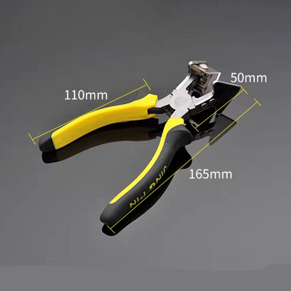 90-Degree Tape Scissors Tape Pliers Snap Seal Strip Cutter V Mouth Pliers 45 Degree Scissors Notched Scissors