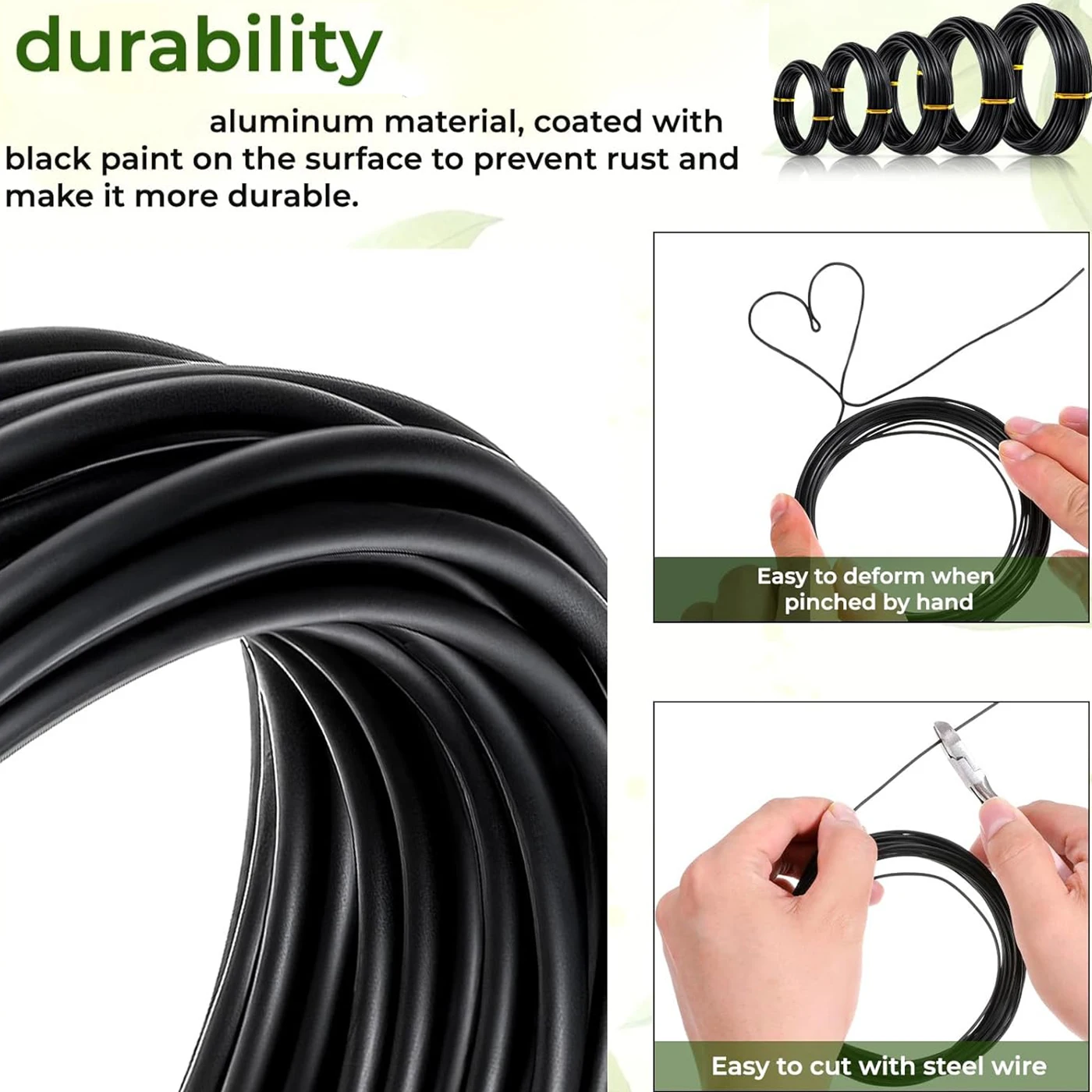 5m Plant Support Bonsai Wire Anodized Aluminum Bonsai Training Wire for Shaping Garden Accessories for Garden and Plant Shapes