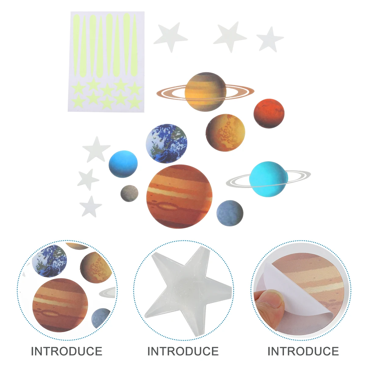 

2pcs Luminous Wall Stickers 3D Decals For Kids Room Window Glass Door Diy Glow Pvc Stickers Home Decor