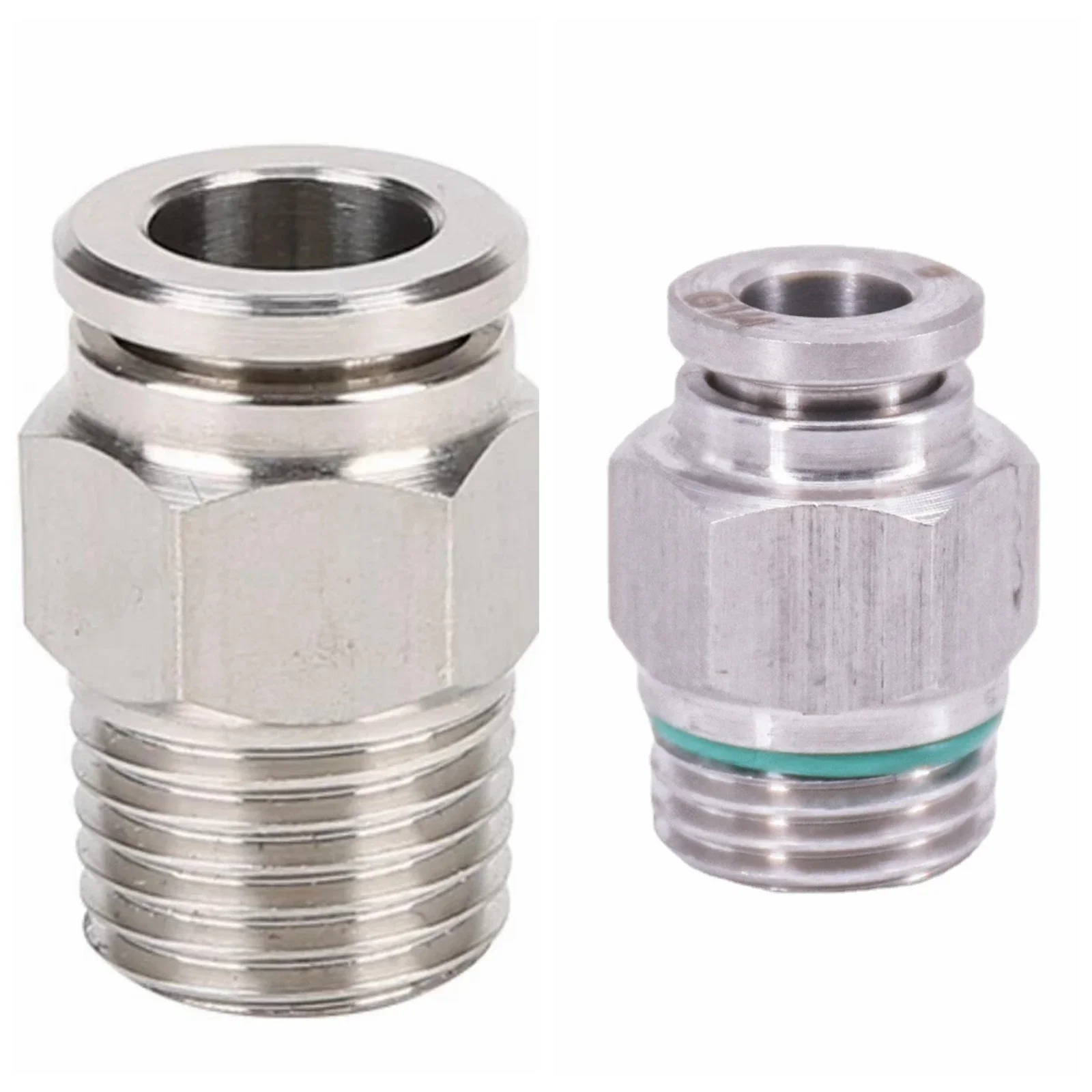 

4 6 8 10 12 14 16mmTube 1/8" 1/4" 3/8" 1/2" BSP NPT Male Air Pneumatic 304 316 Stainless Push In Quick Connector Release Fitting