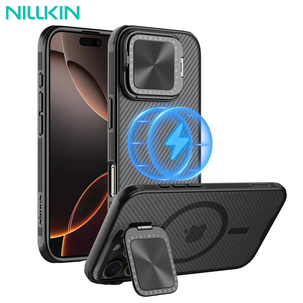 

Nillkin For iPhone 16 Pro Max Magsafe Case CamShield Prop Back Cover With Camera Holder For iPhone 16 Pro Magnetic Cases