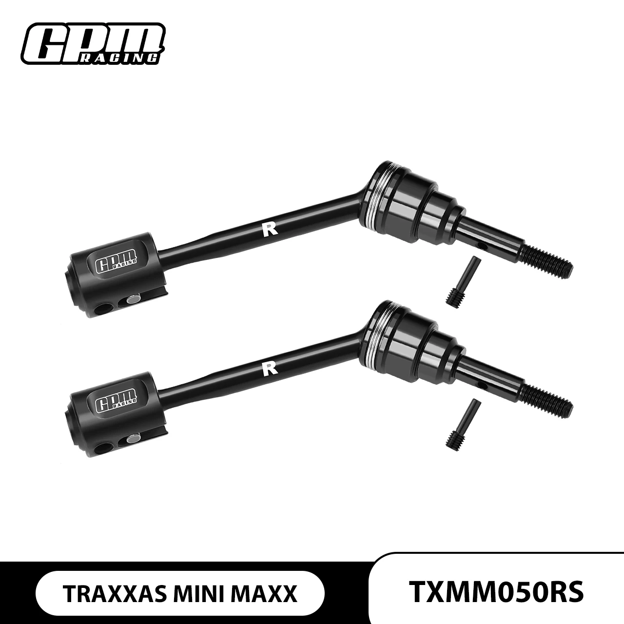 

GPM 4140 CARBON STEEL REAR DRIVESHAFTS AND DRIVE CUPS (50MM) For TRAXXAS Mini Maxx