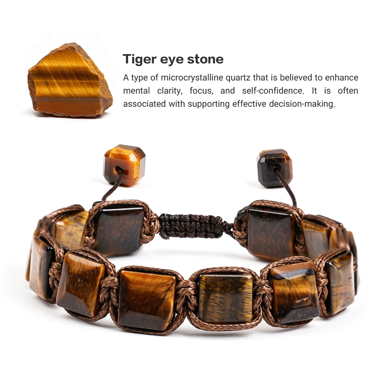 Herren-Armband aus natürlichem Citrin, gewebtes Armband, roher gelber Kristall, zieht Reichtum, Fülle, Heilstein, Schmuck, Geschenk für männliche Geschäftsleute – Detail 35