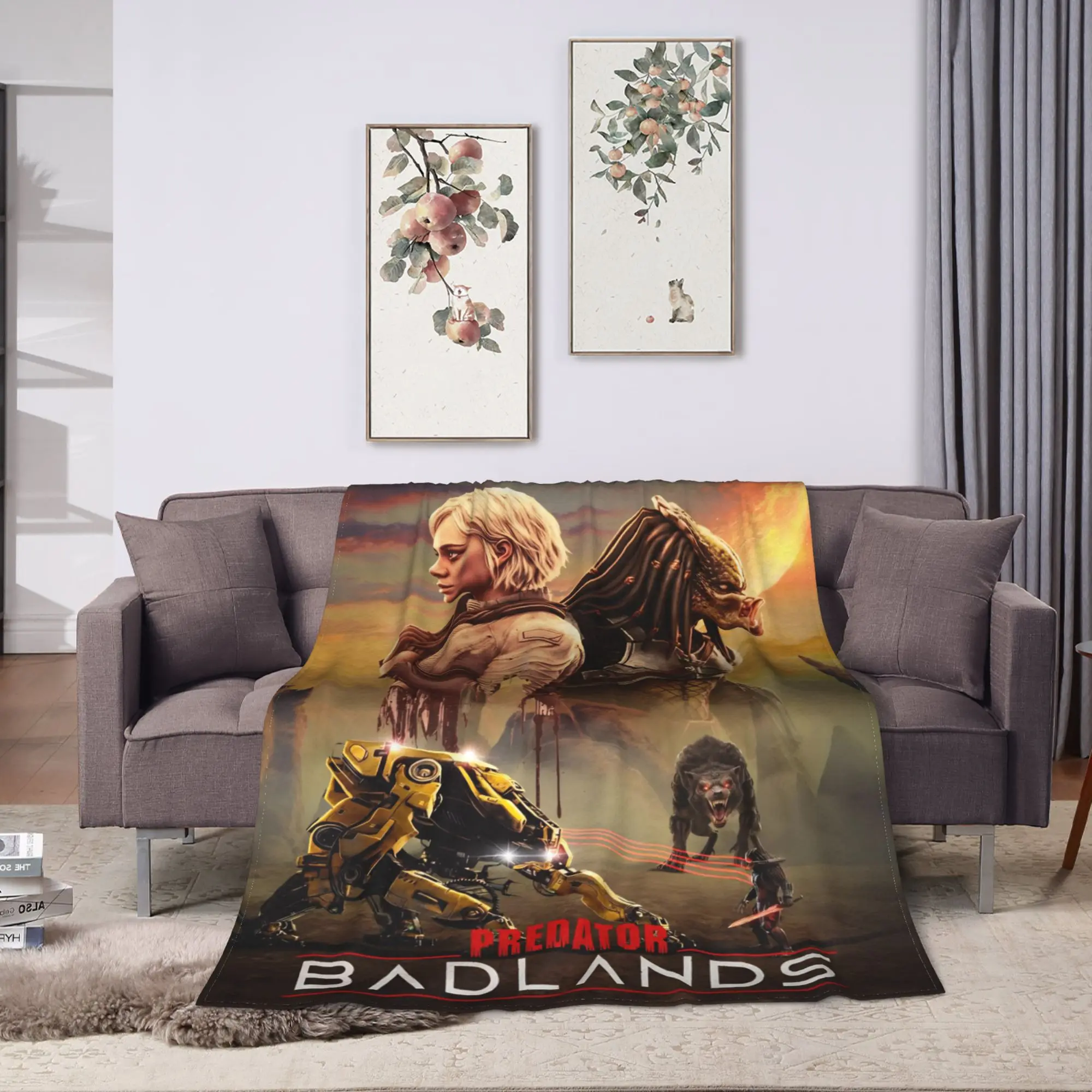 بطانية ناعمة دافئة مكتب السفر المفترس Badlands 2025 أفلام رمي بطانية الفانيلا المفرش لغطاء سرير أريكة في الهواء الطلق