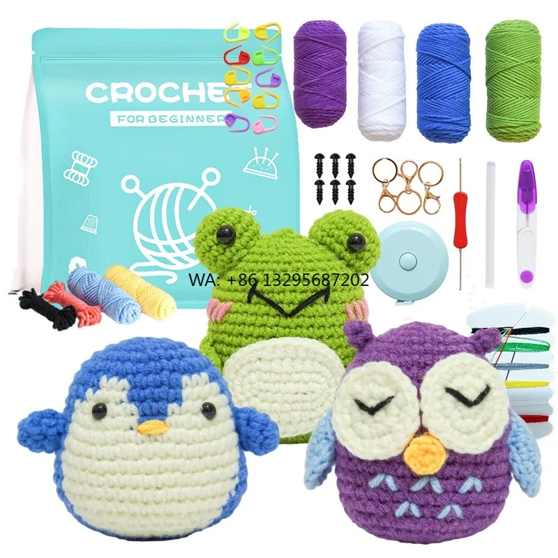 

Hot Sale DIY Crochet Kit Set Handmade Knitting Yarn Ball English Manual Best Seller Doll Ornament-Textile Fabric Crafts