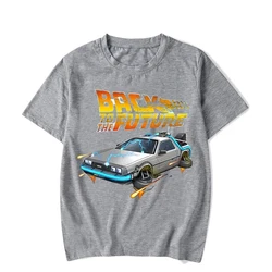 Back To The Future Print Cotton T-Shirts Men Women Fashion Short Sleeves T Shirt Oversized Harajuku Tees Tops Unisex Clothing