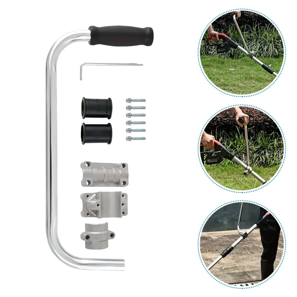 

Grass Trimmer Handle Extension Ergonomic Landscaping Trimmer Grip Lightweight Portable Lawn Mower Handle for Garden Maintenance