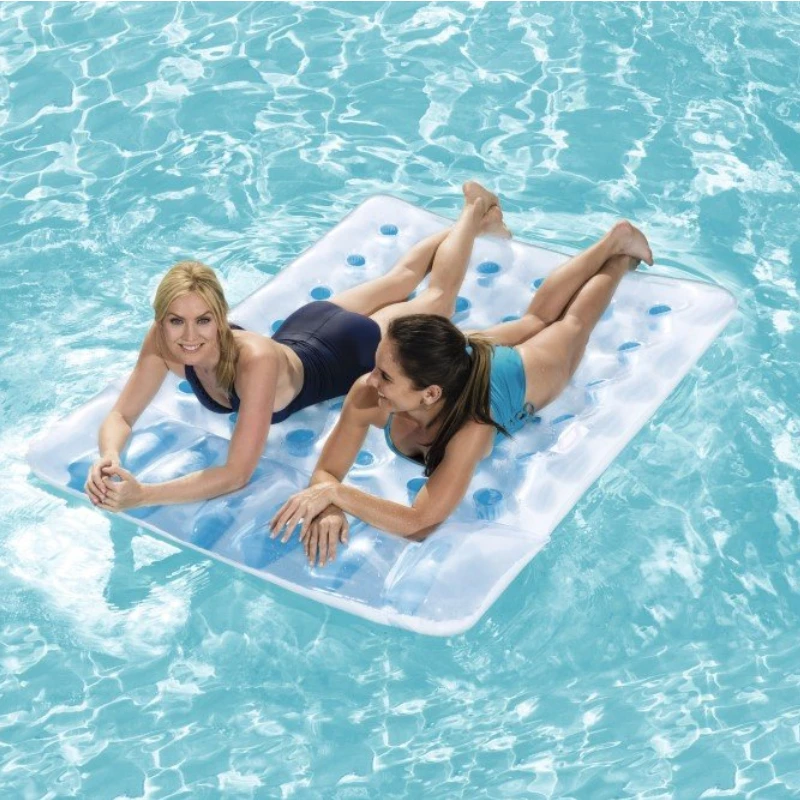 Outdoor Beach Portable Single Double Inflatable Mattress Adult Children Swimming Inflatable Sofa Summer PVC Water Lounger Chair