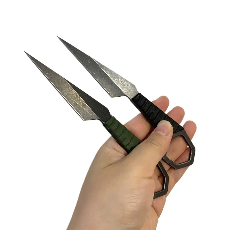 5 cr13mov coltello a lama fissa affilato in acciaio inossidabile piccolo manico in PP + vetro coltelli da campeggio dritti utensili manuali con fodero