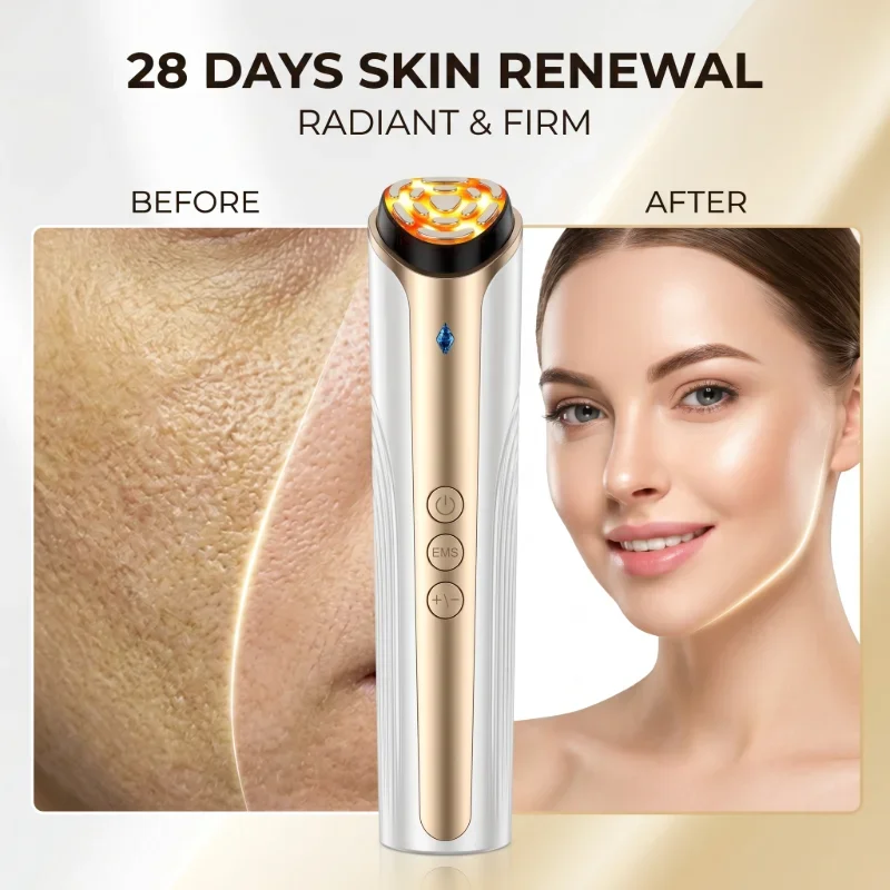 

28 Days Skin Rejuvenation Thermoelectric Face Massager 13 Probes LED Photon Therapy Anti-Aging Beauty Device
