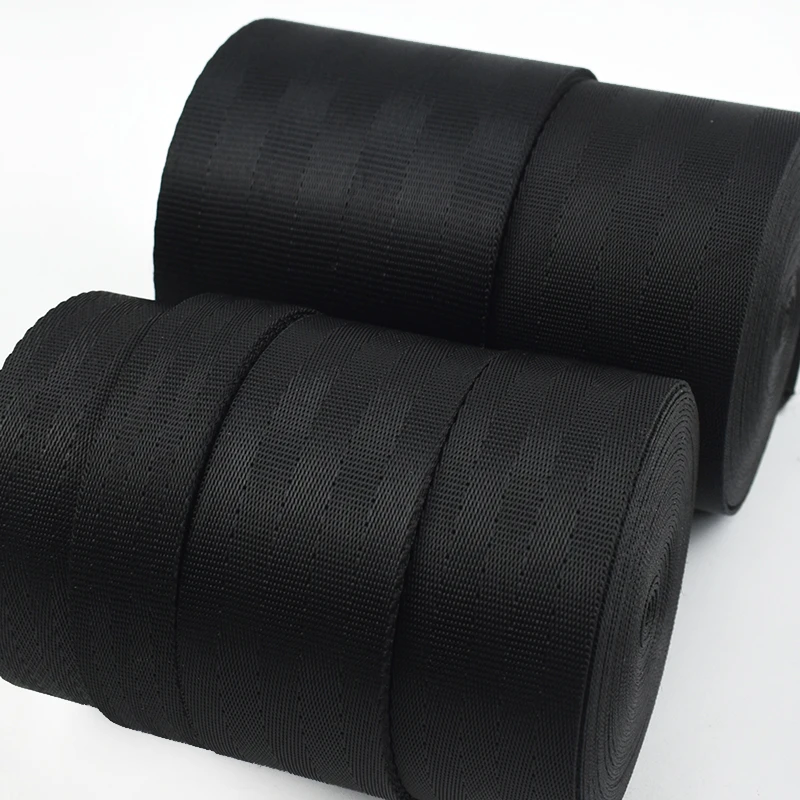2/5/10Meters 20/25/32/38/50/70/75mm Black Nylon Webbing Tapes Bag Ribbon Strap Belt Sling Band Garment Sewing Decoration Lace
